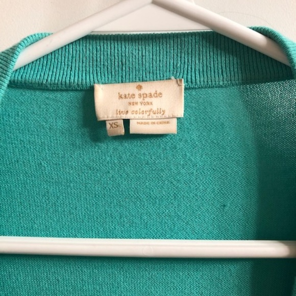 Teal Kate Spade Cardigan - Picture 3 of 3
